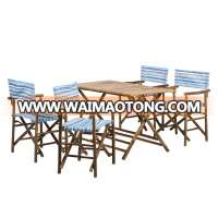 BAMBOO FOLDING TABLE AND CHAIR SET OF 4PCS (1 TABLE+ 4 CHAIRS)